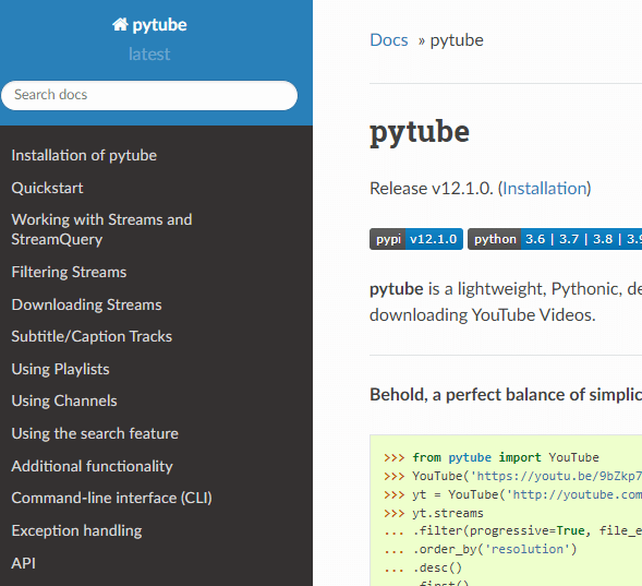 python-pytube-website